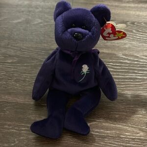 Princess Diana beanie baby bear retired 1997 with tag errors